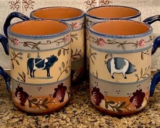 Item 281:  (4) Zrike hand painted cups:  $12