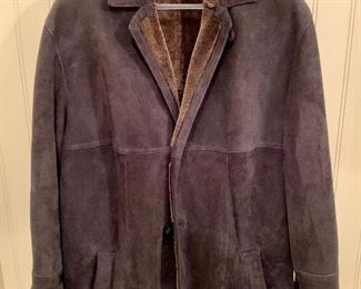 Item 328:  Men's shearling coat (lighter weight  than most)  (size 44):  $245