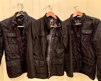 Item 438:  (3) Barbour coats (size 6):  $85/Each              (1st ONE FROM LEFT SOLD)