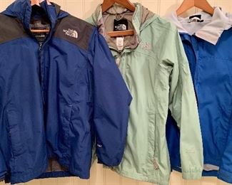Item 441:  (3) North Face kids jackets (size large): $25/ea                      1 blue boys                                                                                                                 1 blue & 1 green girls  