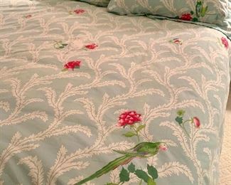 Item 424:  Yves Delorme queen duvet cover, duvet and two standard pillowcases:  $265