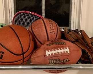 Item 247:  Lot of miscellaneous sports equipment:  $24
