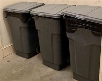 Item 310:  (1 available) 50 Gallon trash cans: $15 