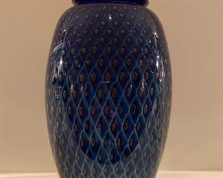Eicholt Blue Artglass Vase: $125 (slight scuff is visible on upper left)
