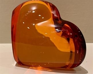 Cristofle Heart Paperweight, Orange: $38