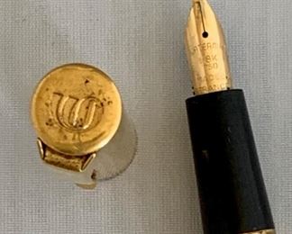 $60 - Waterman Fountain Pen - This vintage Waterman pen has a gold plated case and 18K nib. Fluted design is very elegant! 