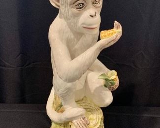 $80 - Chelsea House Porcelain Monkey Figure - approximately 17" tall - Made in Italy.