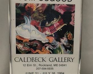 $60 - Framed Tom Osgood poster.  17.5”H x 11” W