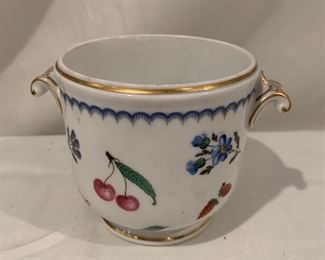 $40; Richard Ginori porcelain cachepot #3 (Small); approx 4”H x 4” D