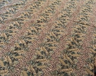Detail:Jungle motif needlepoint rug