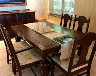 Farmhouse style refractory dining table