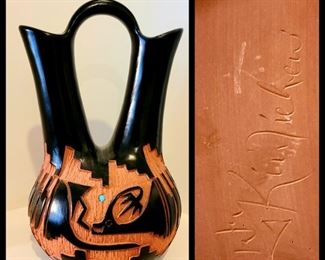 Native American Wedding Vase, artist-signed