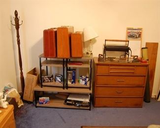 vintage suitcases, dresser