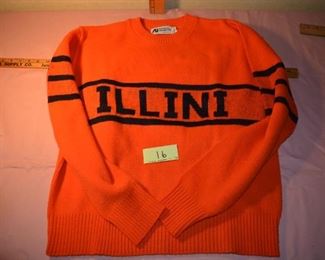 16 - Lg U of I sweater was $20 Clean, nice NOW $12