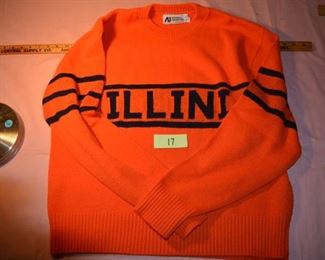 17 - XLG U of I Sweater was $20, clean, nice Univ. Illinois, now $12