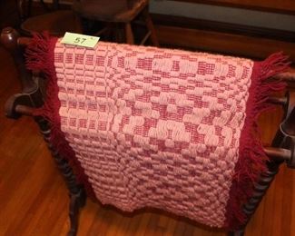 57 - Woven rug $18 ; 17 x 30 nice - Now, $14