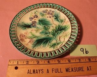 96 - Majolica style $8 - plate 8"