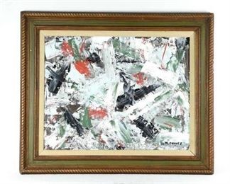 M. Chavez Framed, Signed Abstract Modern Art Print