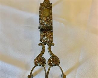 $20 - Vintage  silverplate (Hobday patent) candle snuffer with wick trimmer; 7 in (L)