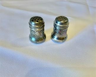 $20 - Sterling salt and pepper; 1 1/4 in. (H); 12.9 g