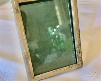 $25 - Vintage sterling picture frame with monogram "AFJ;" 3 1/4 in. (H) x 2 1/2 in. (W)