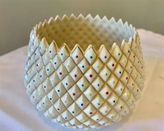 $80;  Handpainted Beleek porcelain bowl; 3 1/2 in. (H) x 4 in. (W)