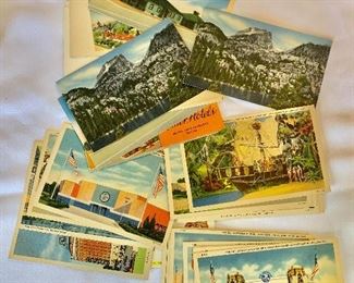 $20; Collection of assorted American souvenir postcards, many from "Texas Centennial Exposition;" most are blank
