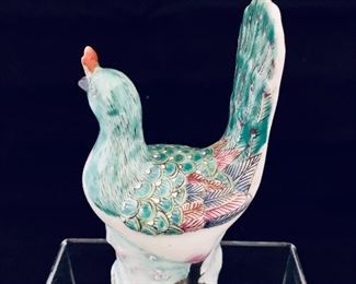 $40; Porcelain bird; 6 in. (H) x 2 in. (base) x 3 in. (depth)