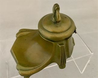 $20; Covered inkwell; 3 1/2 in. (H) x 3 1/2 in. (W) x 4 in. (depth); unmarked