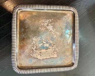 $225; Tiffany & Co Silver Plate Tray - 11" x 11"