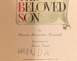 Vintage 1951 Hardcover Children’s Book: The Beloved Son by Blanche Shoemaker Wagstaff - $4
Photo 3 of 3