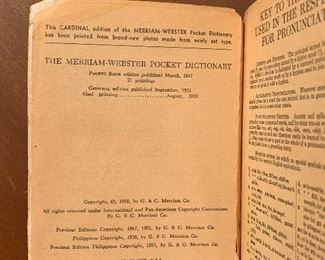 Vintage 1958 Merriam-Webster Pocket Dictionary
Photo 3 of 3. $5