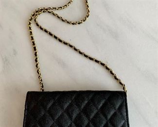 $40; Quilted purse with chain