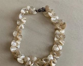 $20; Shell necklace, 17.5" long
