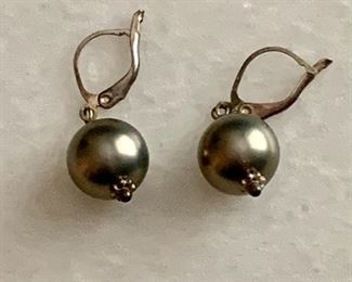$20; Earrings with sterling silver hooks, 0.5" diameter 