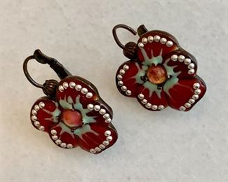 $15; GAS flower earrings 0.75" x 0.75"