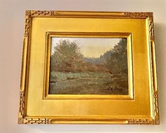 $375; Original painting - Cesar Jerez "Yellow Morning"; 11" H x 13" W