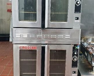 Blodgett ZEPHAIRE-200-G Natural Gas Double Deck Full Size Convection Ovens On Wheels