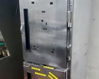 Delfield Stainless Steel 2-Door Freezer On Wheels, Model # 6000XL, 79.5in x 25.5in x 32in