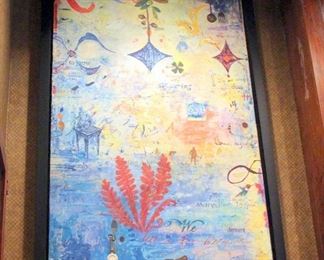 Framed Inset Canvas Typography Print, 53in x37in