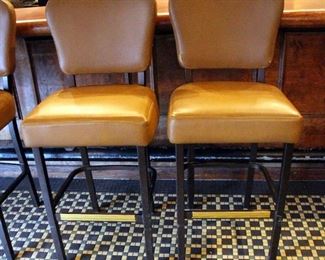 MTS Seating Upholstered Bar Stools Qty. 2, Seat Height 30in, Back Rest 45in