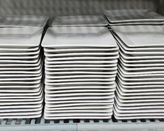 BII Blackwood Square Serving Dishes, Approximate Qty 127 Pieces