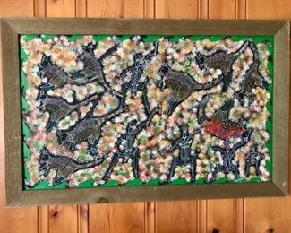 "Kangaroo Hunt"  - Aboriginal Work of Art by Yallaroo (Bardi Tribe)