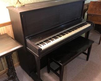 Cable “Midget” Upright Piano
44” tall
56.5” wide
24.5” deep