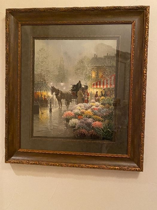 G.Harvey “Flower Market” with CA, Delixe edition, artists proof, 19/95