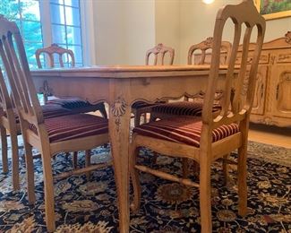 Oak Rectangle Dining Table + 6 Chairs
