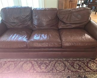 Hancock & Moore Leather Couch  ( as is )