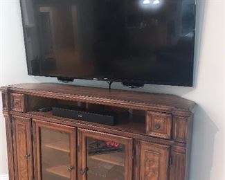 Samsung 60" TV and media cabinet