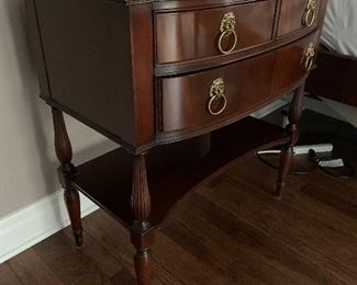 3. Pair of end tables side tables with 3 drawers by Hickory.  Very nice.  One of them has more wear to the top than the other. $375 pair.