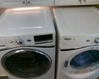 5. Pair of Whirlpool Washer and Electric Dryer  with storage drawers underneath.  Very nice.  $695 pair